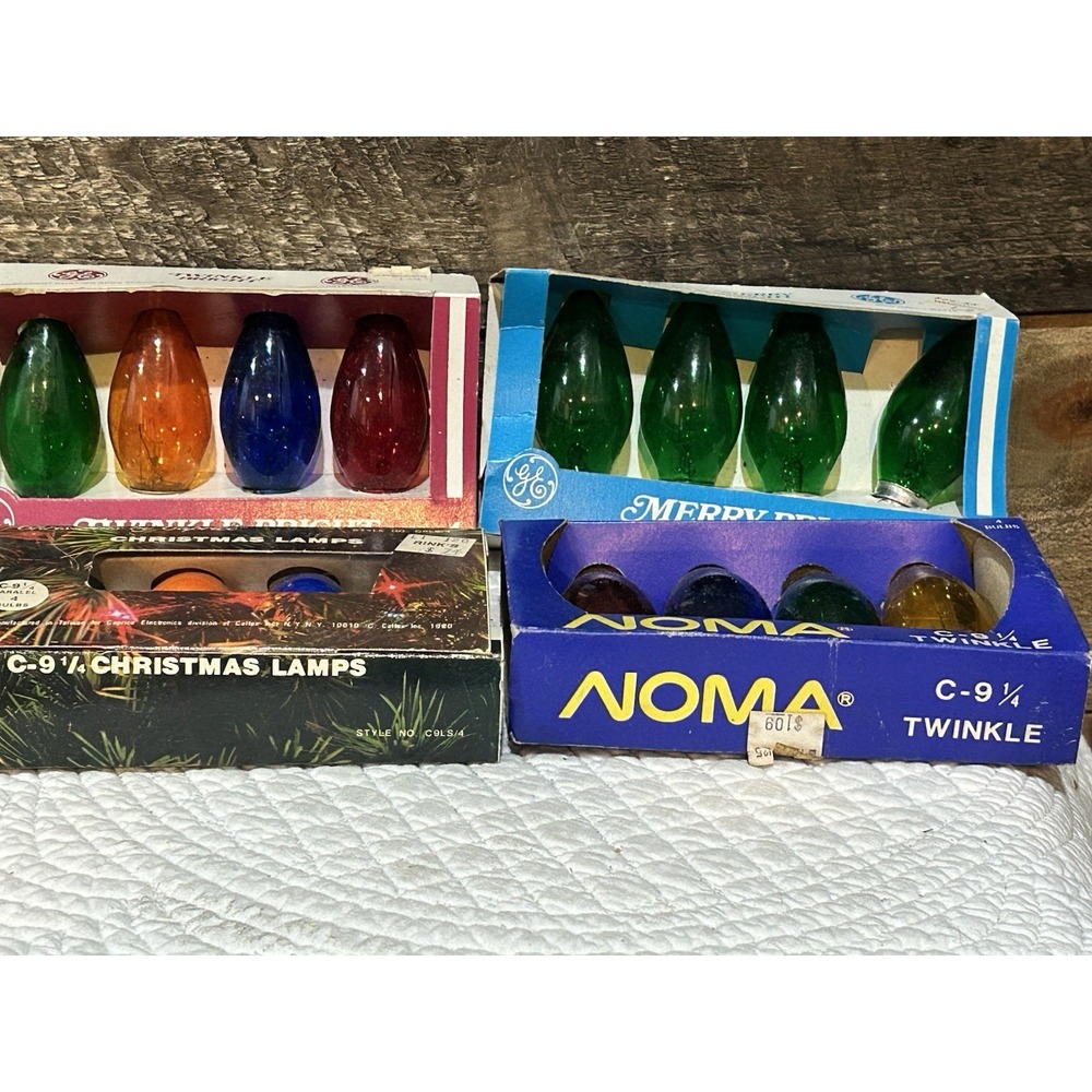 Vintage Christmas Lights Bulbs Lot NEW NOS Indoor Twinkle 120V Untested